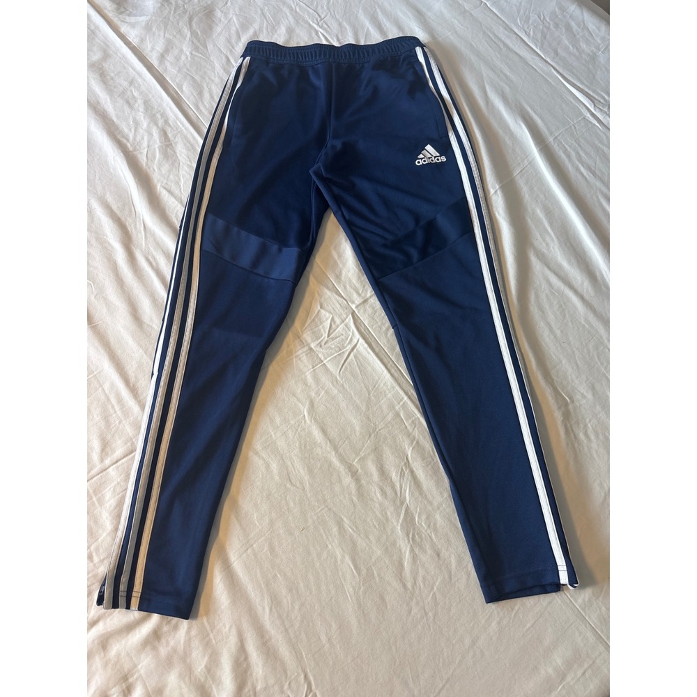 Adidas Tiro Track Pants S Navy Blue Tapered Soccer Joggers